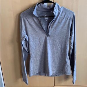 Nike Dri Fit Grey Quarter Zip Size M